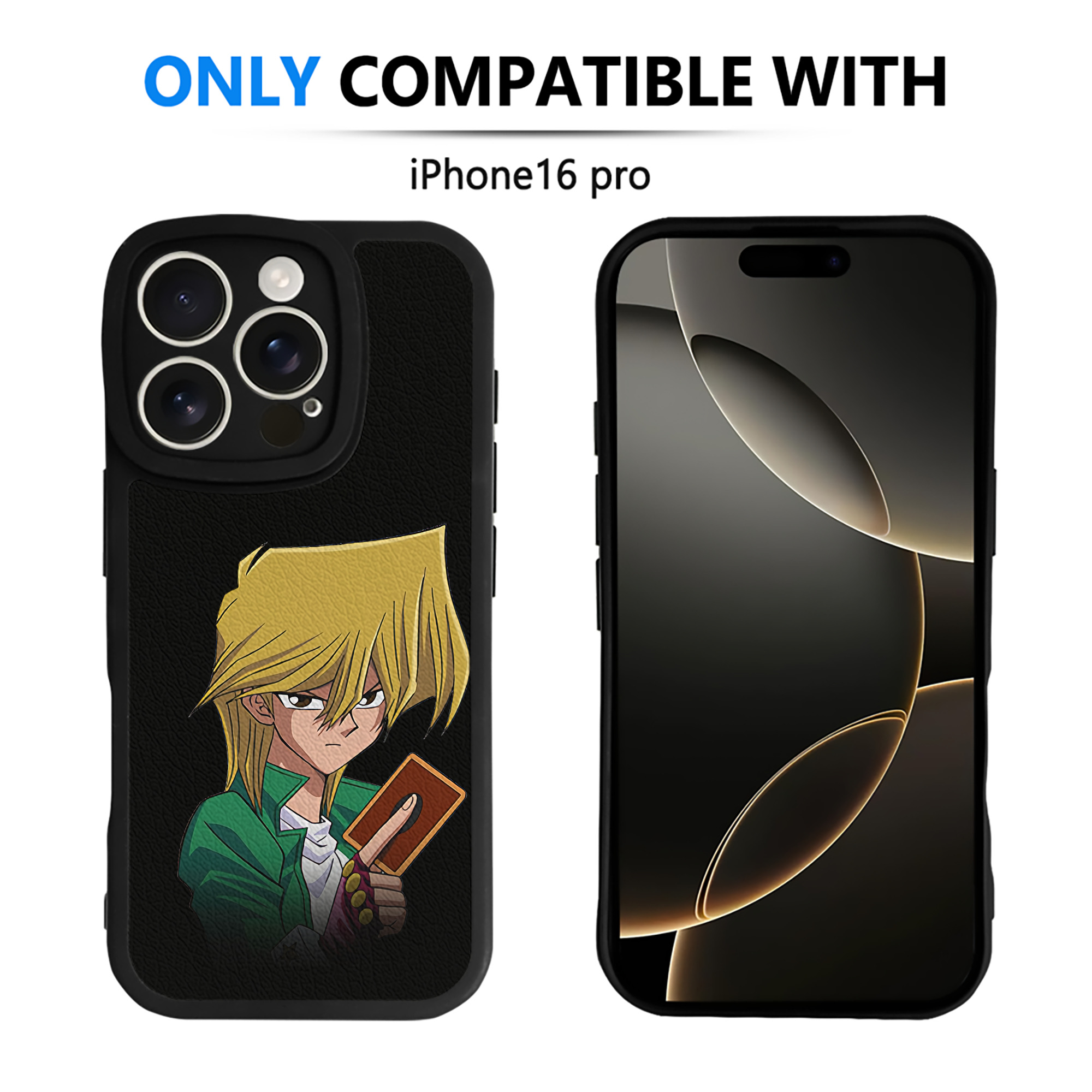 （画像用） 遊☆戯☆王 Yu-Gi-Oh! 【iPhone 16シリーズ対応】シリコンスマホケース（レザー調） 材質：シリコン